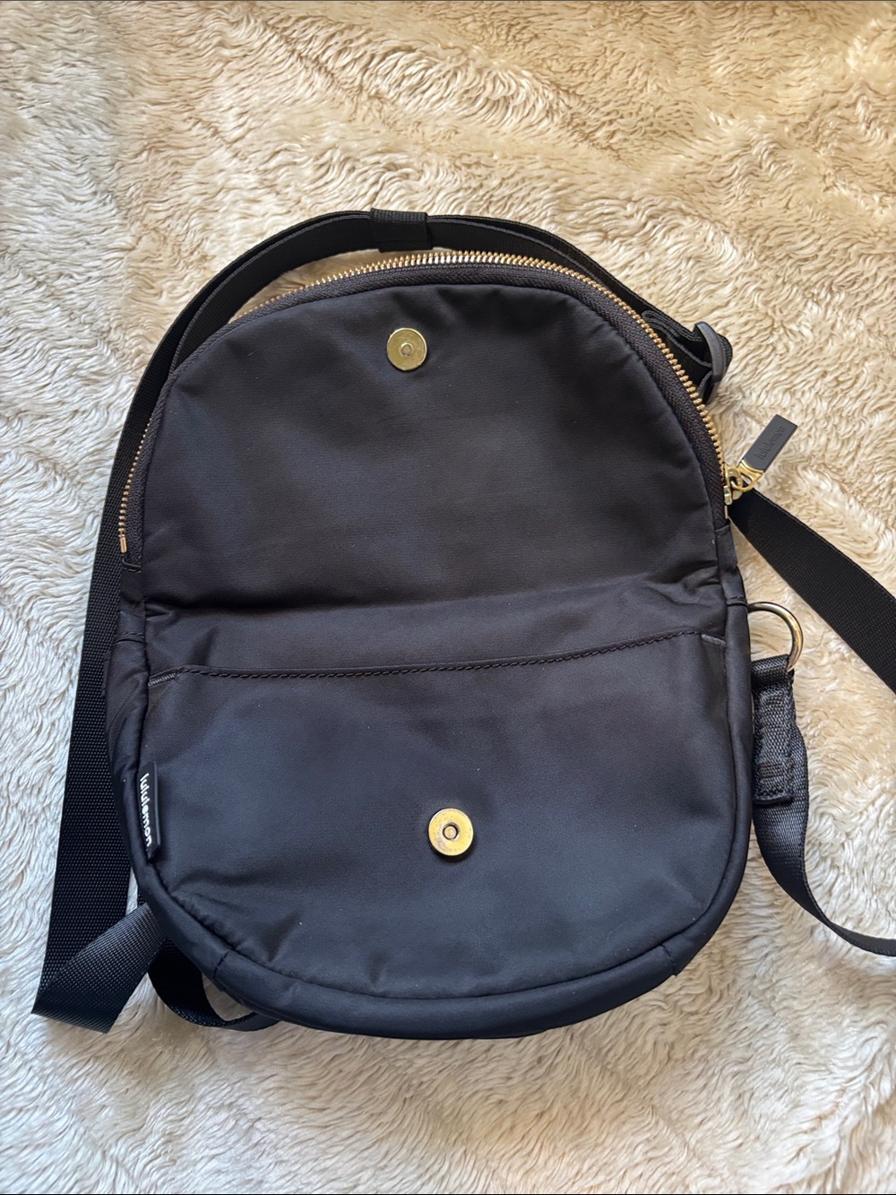 lululemon athletica Black Crossbody Sling with Gold Accents - Picture 7 of 9